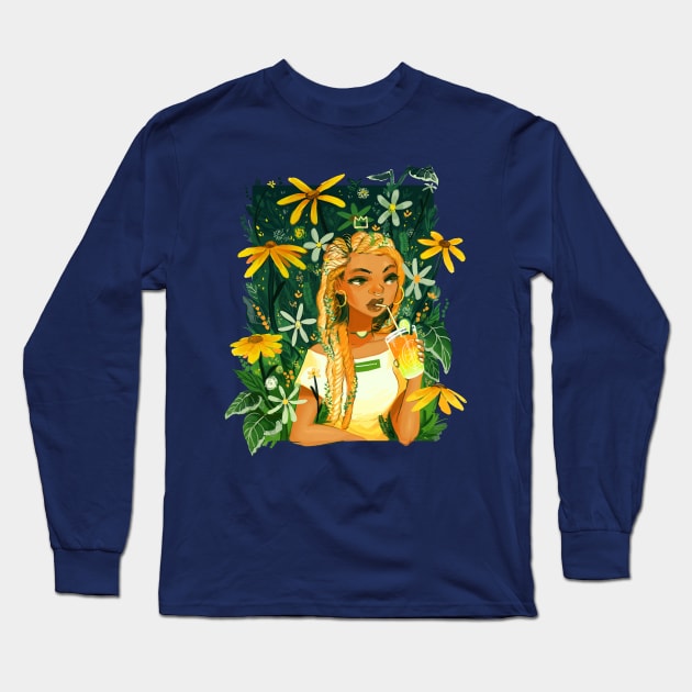 Plant Braids Long Sleeve T-Shirt by GDBee